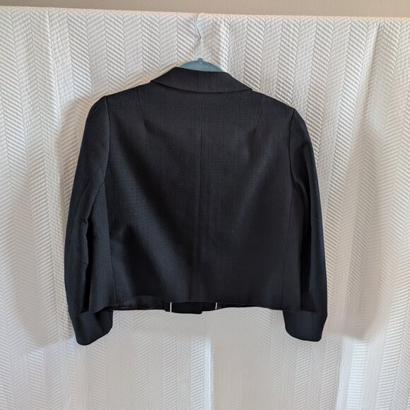 Banana Republic Cotton Wool Blend Cropped Blazer Snap Buttons Size 6 Classic - Picture 5 of 14